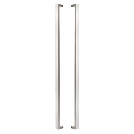 Sure-Loc Hardware 48 Square Long Door Pull, Double-Sided, Satin Stainless